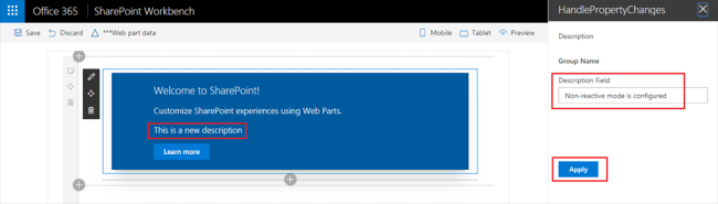 SharePoint Framework - Handle Web Part Property Changes