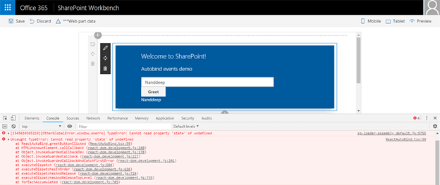 SharePoint Framework - React AutoBind Events
