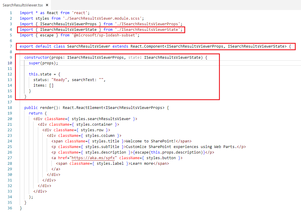 Configure SearchResultsViewer.tsx