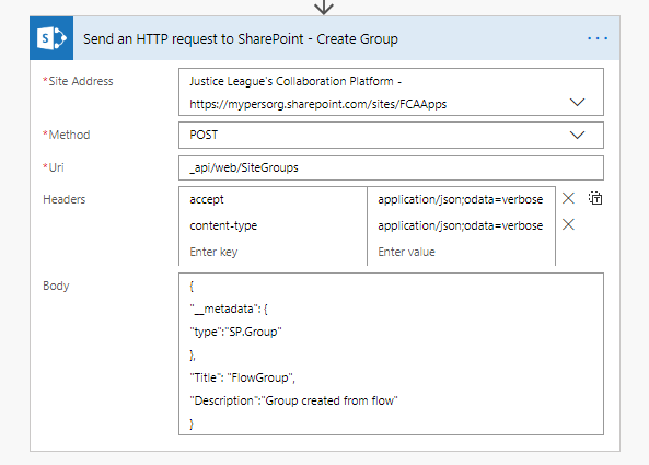 SharePoint Group Operations In Microsoft Flow