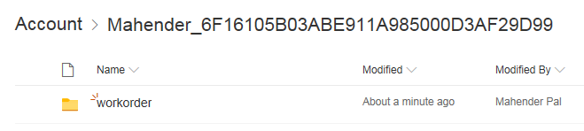 SharePoint integration For Work Order