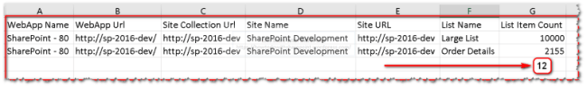 SharePoint Migration - Large List Details