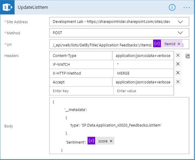 SharePoint Online - Analyze User Feedback Using Sentiment Analysis API And Microsoft Flow