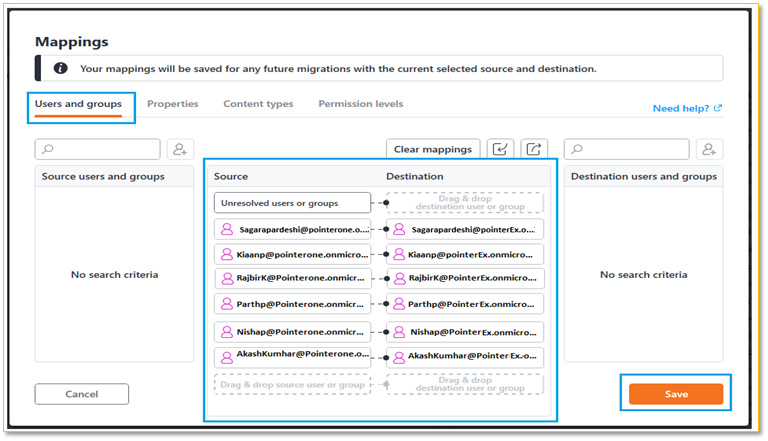 SharePoint Online -Mapping Multiple Of Users Dynamically In ShareGate Migration Tool