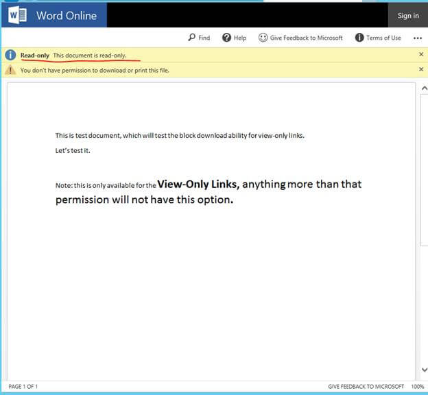 SharePoint Online And OneDrive, Block Download For View Only Links