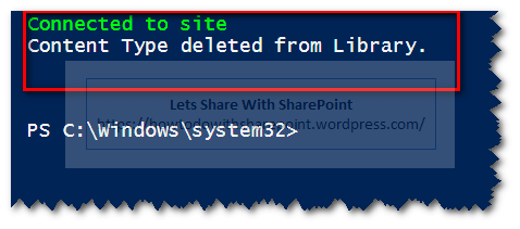 Working With List Content Types Using PowerShell