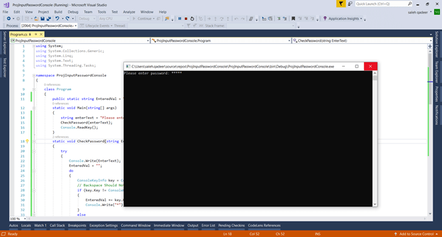 Show Asterisks Instead Of Characters For Password Input In Console Application