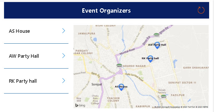 Canvas App With Bing Maps In Dynamics 365 CE