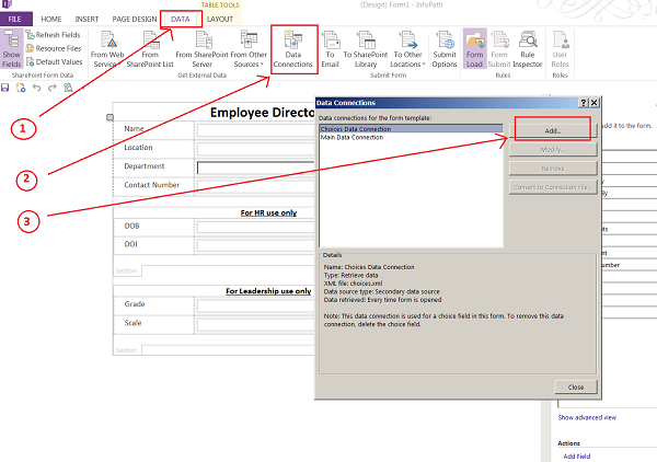 Show/Hide Controls In InfoPath Form For SharePoint Lists