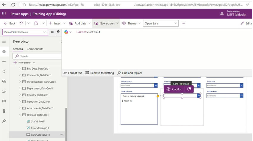 DefaultSelectedItems