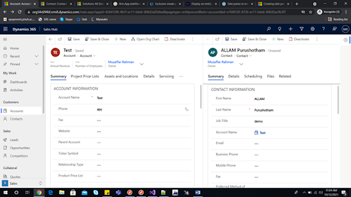  Display Contact records