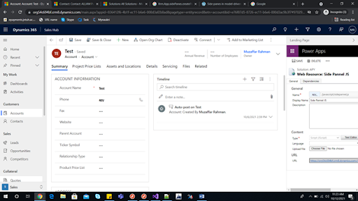 display the web resource Page