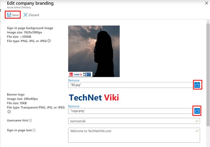 Sign-In Page Customization For Specific Branding In Azure