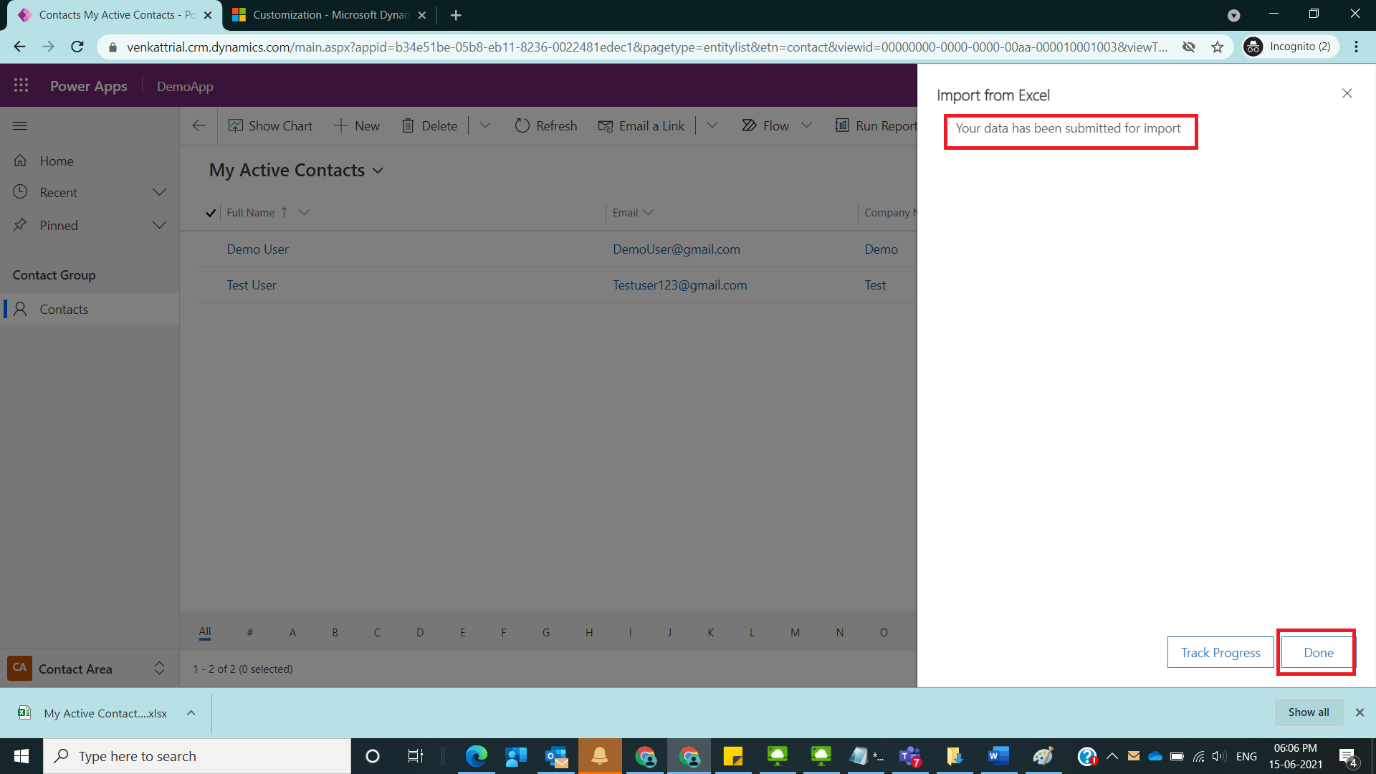 Simple Data Import of Contacts in Dynamics CRM Figure11