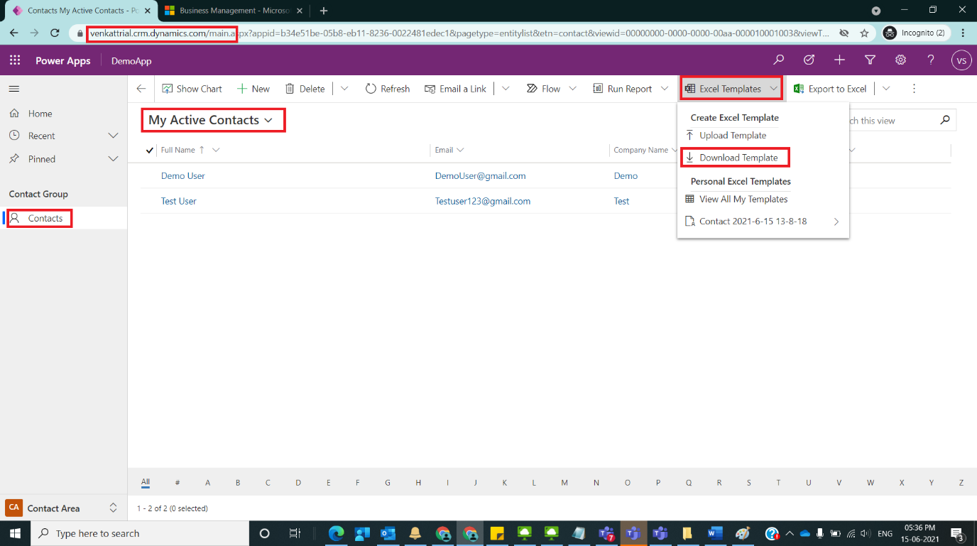 Simple Data Import of Contacts in Dynamics CRM Figure2