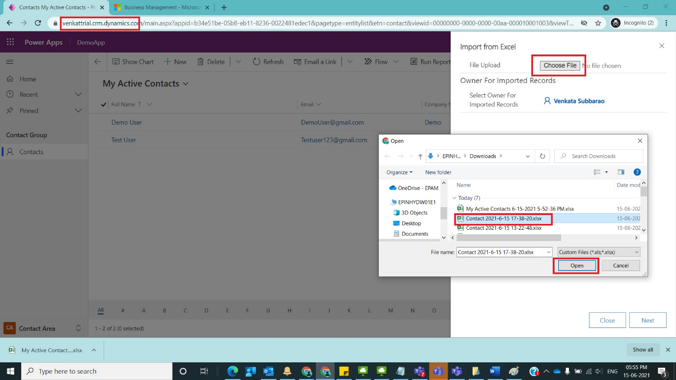 Simple Data Import of Contacts in Dynamics CRM Figure8
