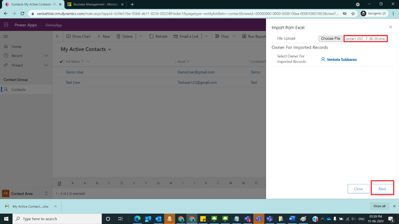 Simple Data Import of Contacts in Dynamics CRM Figure9