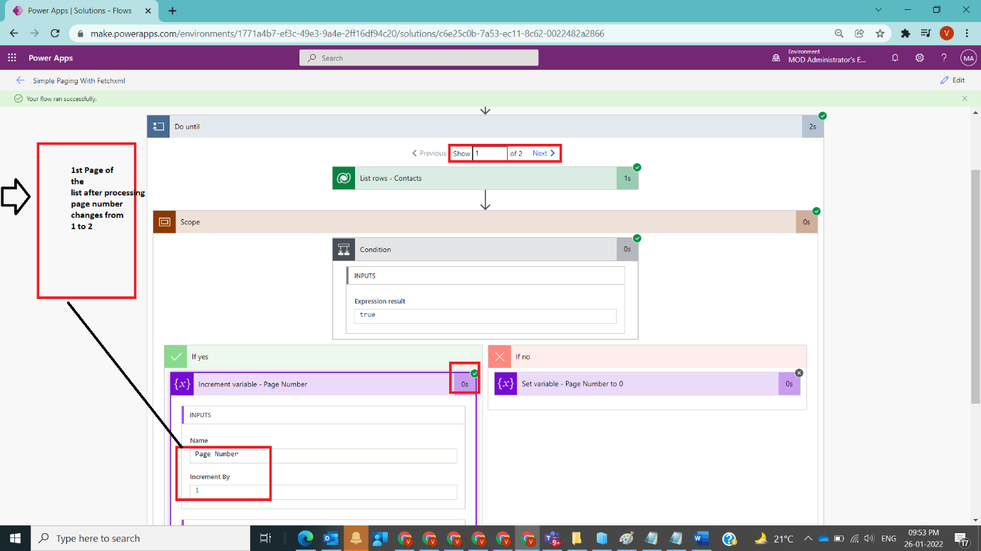Simple Paging With FetchXML on Lists in Power Automate Figure 7