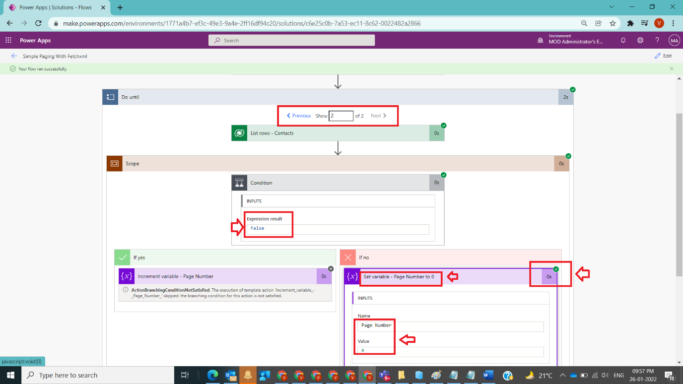 Simple Paging With FetchXML on Lists in Power Automate Figure 8