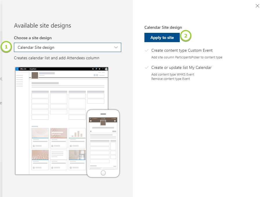 SharePoint Site Script To Provision Calendar List And Add Attendees Column