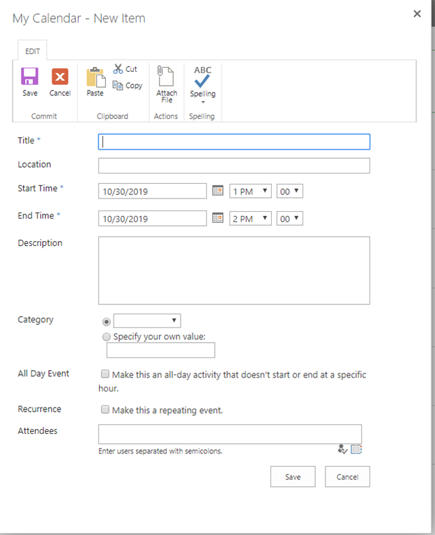 SharePoint Site Script To Provision Calendar List And Add Attendees Column