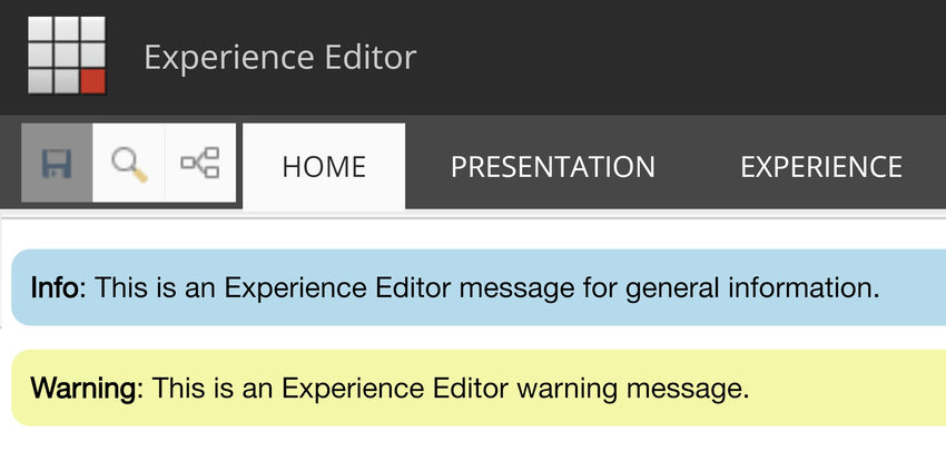 Experience editor