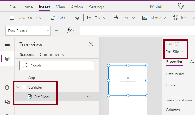 Slider Control in Power Apps