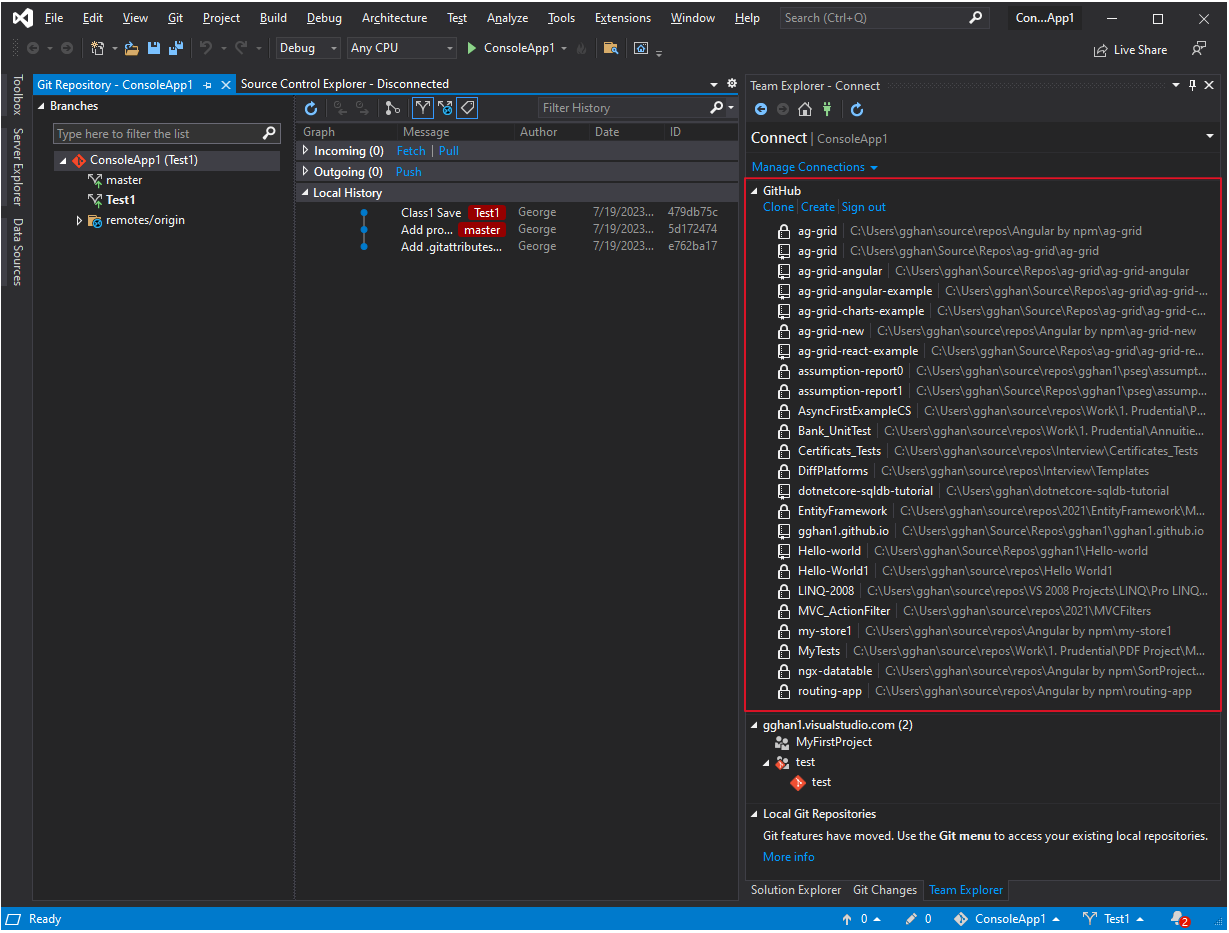  GitHub Extersion for Visual Studio,