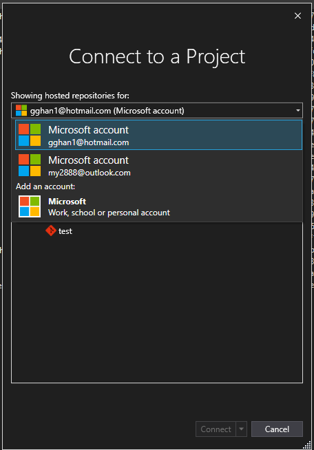 Connect to a project