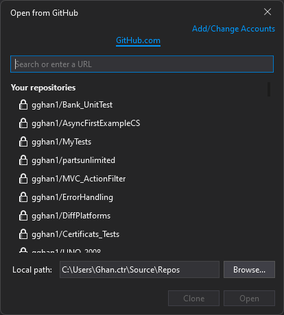  GitHub Extersion for Visual Studio,