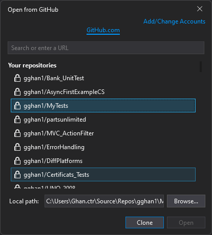 Source Control (5-2), GitHub Extension for Visual Studio