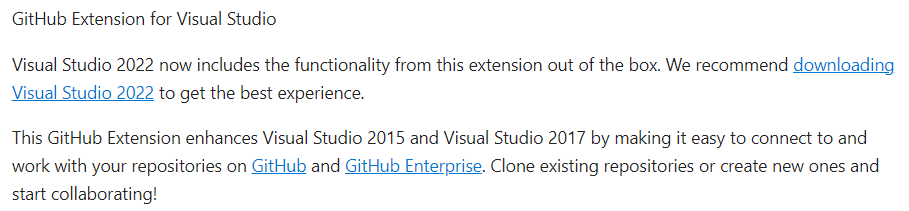  GitHub Extersion for Visual Studio,