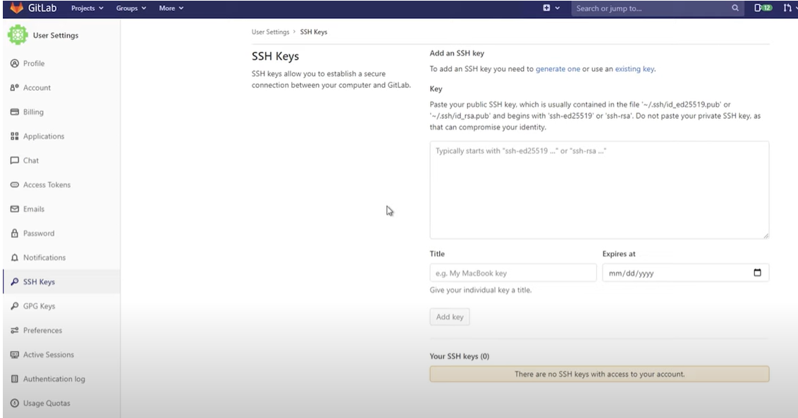 Source Control 7 2 Setup Ssh Key For Gitlab Source Control 7 2 Setup Ssh Key For Gitlab