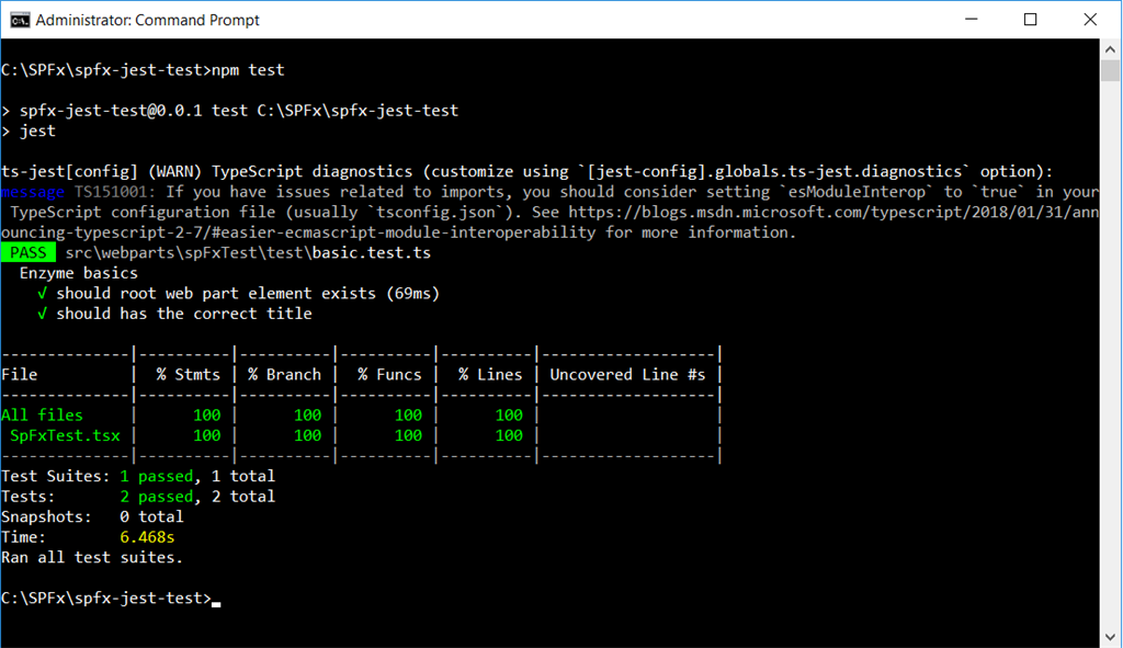 SPFx Unit Test With Jest And Enzyme