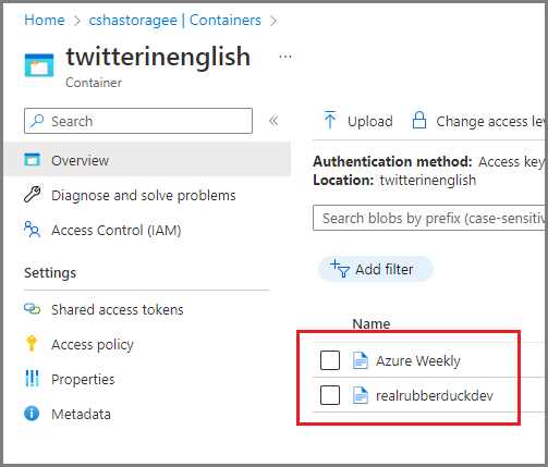 Split and Store the different language tweets in blob storage Using Azure Logic App