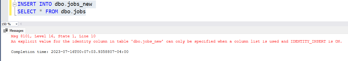 SQL: 3 Inserting Methods