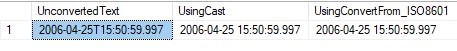 SQL Cast And Convert Statement