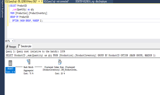 SQL Query Execution Plan Operations