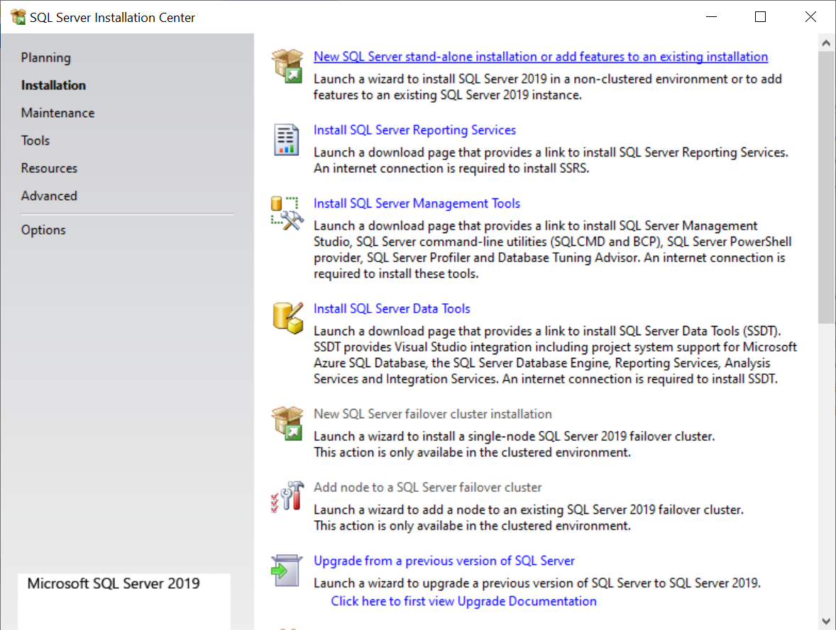 SQL Server 2019 Developer Edition Installation