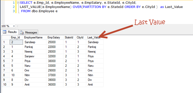 SQL Server Analytic Functions