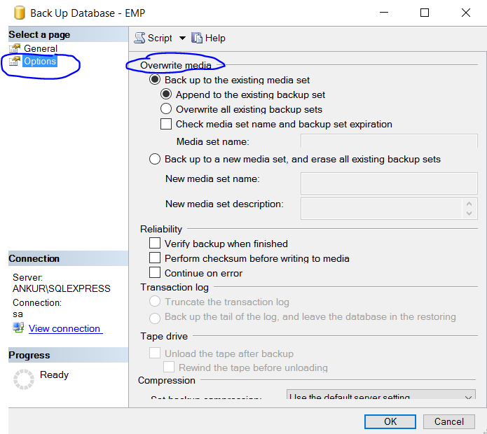 SQL Server Database Backup and Restore