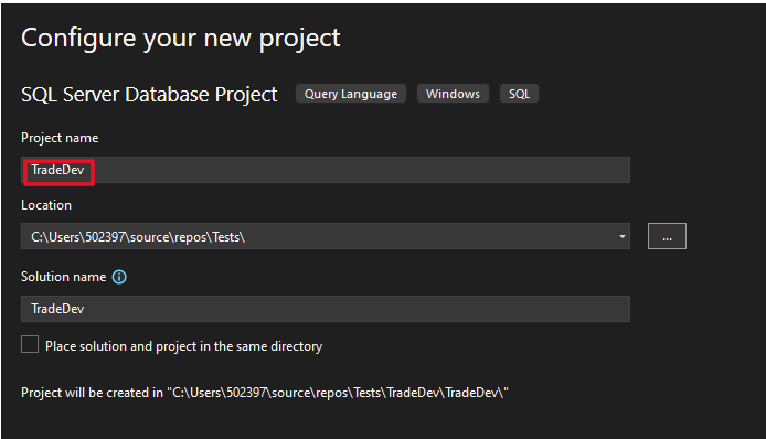 SSRS (4) --- SQL Server Database Project in Visual Studio