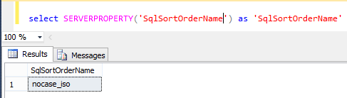 SQL Server - Get The Collation Details