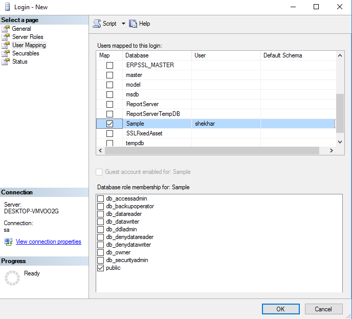 Sql server grant permission to a particular table