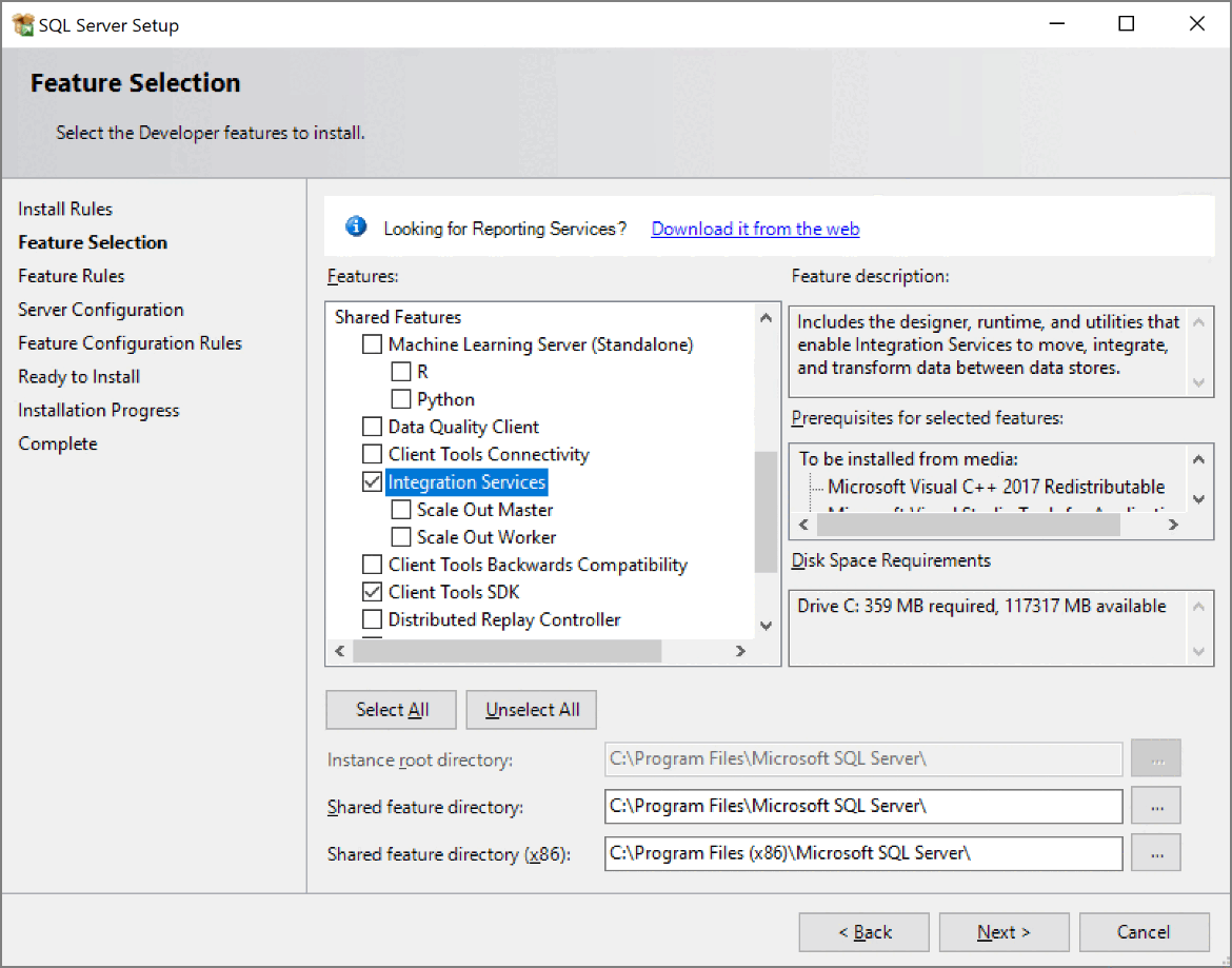 Ssrs 1 server setup ssis ssas and ssrs