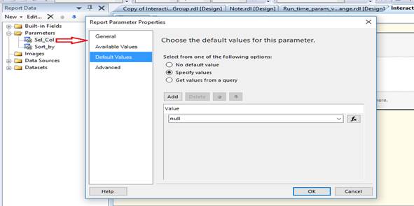 SSRS Interactive Sorting