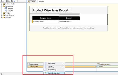 SSRS Interactive Sorting