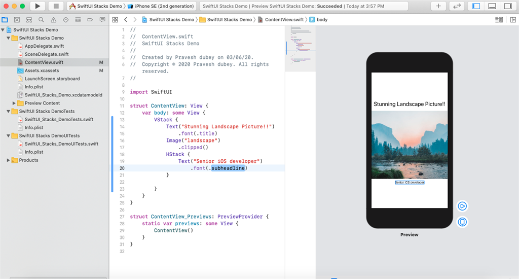 Stacks - HStack, VStack And ZStack In SwiftUI
