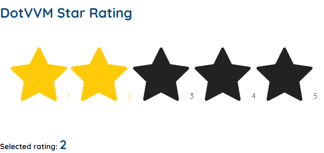 Star rating with DotVVM and CSS