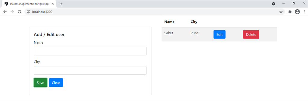 State management in angular with NGXS